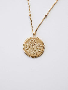 Holy Family Floral Necklace - 14K Gold Filled